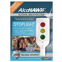AlcoHawk Breathalyzer, Stoplight Portable Breath Alcohol Tester