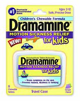 Dramamine Motion Sickness Relief for Kids, Grape Flavor,8 Count (4 Pack)