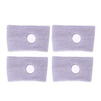 SUPVOX 2 Pairs Motion Sickness Acupressure Wristband Travel Car Sea Van Plane Sickness Relief Wrist Band Grey