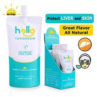 Hello Tomorrow Hangover Prevention Drink - Pure Hydrogen Supports and Recovery Drink with DHM, Milk Thistle, Vitamins, Collagen for Protects Liver and Skin Detox Supplement Beverage 12Pack