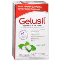 Gelusil Antacid, Anti-Gas Chewable Tablets, Mint 100 ea