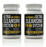 AM/PM Ultra Cleansing System Detox Kit w/ 100% Natural Herbal Blend for Maximum Whole Body Organs & Systems Detox Cleanse - Works Safely & Gently Day & Night Over 30 Days - Vegetarian Formula