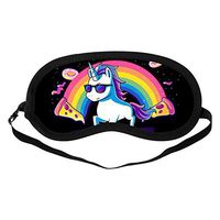Sangkoo Fashion Unicorn Horse Sleep Mask, Cotton Material Soft Sleeping Mask Adjustable Head Strap for Men/Women/Kids (Unicorn)