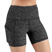 Veodhekai Women Pants Cute High Waist Yoga Pocket Short Abdomen Control Training Running Yoga Pants