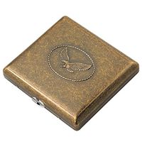 Cig-U Copper Cigarette Case/Box/Holder - Double Sided Flip Open Pocket Tobacco Storage Case - Hold 20 King Sized Cigarettes (Eagle)