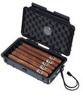 Visol Wyatt Hard Plastic Travel Cigar Humidor - 5 Cigars