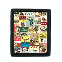 Metal Cigarette Case Vintage Poster D-010 Vintage Cats Decorative Decoupage