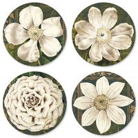 Poetic Garden Every Day Envelope Seals (4 Designs) - Set of 144 1-1/2" diameter Self-Adhesive, Flat-Sheet Every Day sticker Seals