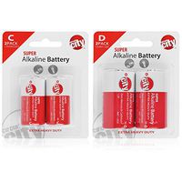 Essential Circuit City 2 C-Cell & 2 D-Cell High Performance Alkaline Batteries (4 Total)