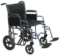Drive Medical Bariatric Heavy Duty Transport Wheelchair with Swing-Away Footrest, Blue, 20 Inch