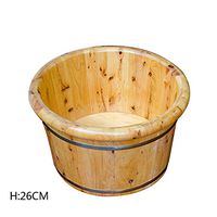 ERHANG Foot Massagers Pedicure Basin Solid Wood Steam Foot Bath Barrel Home Massage Barrel Fumigation Adult Tub Foot Basin,C