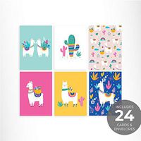 Llama Notecards/Alpaca Note Card Set / 24 Cards and Envelopes