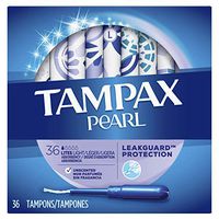 Tampax Pearl Lites Light Absorbency Plastic Tampons, Unscented, 36 Count