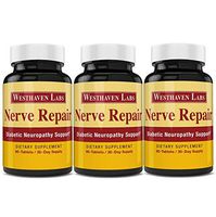 Nerve Repair - Neuropathy Pain Relief for Feet & Hands - Sciatic Nerve Pain Relief - All-Natural Dietary Supplement with Alpha Lipoic Acid - Nerve Renew Neuropathy Support Formula - 90 Day Supply