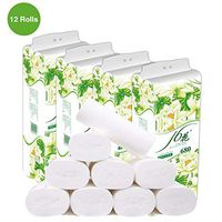 12 Rolls 3-Ply Toilet Paper Towels Ultra Soft Professional Toilet Paper Bulk Skin-Friendly Bath Tissue Silky Smooth Toilet Roll Tissue for Home,Business,Bathroom,Kitchen