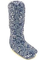 My Recovers Walking Boot Cover for Fracture Boot, Fashion Cover in Navy Paisley, Tall Boot, Made in USA, Orthopedic Products Accessories (SM)