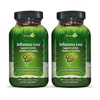 Irwin Naturals Inflamma-Less with Turmeric & Quercetin - Promotes Comfort, Mobility & Flexibility - Healthy Inflammatory Response - 80 Liquid Softgels (Pack of 2)