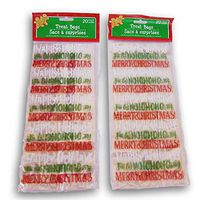 Christmas Holiday Text Loot Treat Bags - 40 Pack