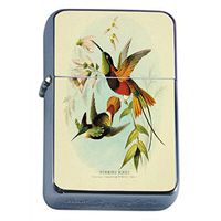 Hummingbird Flip Top Oil Lighter S9 Smoking Cigarette Smoker Includes Silver Case