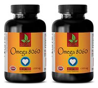 Natural Immune System System Support - Omega 8060 (Fish Oil Soft GELS) - Omega 3 Joint - 2 Bottles 120 Softgels
