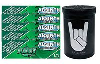 Herb Airtight Container Fresh Kettle with Juicy Jay's Absinth 1.25 Flavored Hemp Rolling Papers 5 Count DC Crafts Nation- Metal