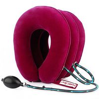 HailiCare Neck Pillow, Inflatable Cervical Neck Traction Device, Effective and Instant Relief for Chronic Neck and Shoulder Pain, Cervical Collar Adjustable (Red)
