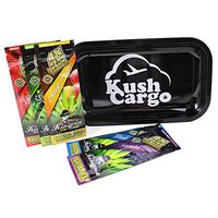 Bundle - 6 Items - King Pin Hemp Wraps Variety Pack with KC Rolling Tray (KC Plane Tray)