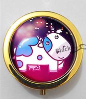 BlackKey Cow Animal 3-Compartment Decorative Pocket Gift Box Case Organizer for Pill, Color 2 -1471