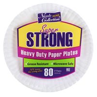 Nicole Home Collection 80 Count Heavy Duty Paper Plate, 9", White
