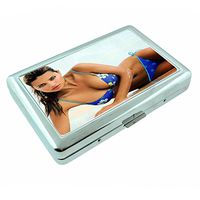 Argentina Pin Up Girls South America S14 Silver Cigarette Case Metal Wallet Id Holder 4" X 2.75" RFID Protection