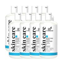 Artnaturals Hand Sanitizer Gel Alcohol Based (8 Pack x 8 Fl Oz / 220ml) Infused with Alovera Gel, Jojoba Oil & Vitamin E - Unscented Fragrance Free Sanitize