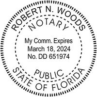 Florida Notary Round Seal Stamp