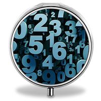 Digital Pill Case, Round Stainless Drug Organizer Container Medicine Cover for Pocket Daily&Weekly