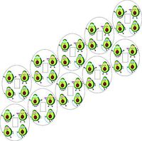 Dexcom Adhesive Patch Precut Avocado Design Adhesive Patches with Split Backing, Easy to Apply x 10 Pack