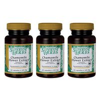 Swanson Chamomile Flower Extract 500 Milligrams 60 Capsules (3 Pack)