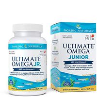 Nordic Naturals Ultimate Omega Junior - Support for a Healthy Heart, Brain and Mood in Developing Children, 90 Count, Strawberry (FFP)