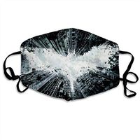 MOSDELU City Silhouette Ba-tman Face 3D Printed Anti Pollution Dust Mouth-Muffle with Adjustable Earloop Mouth