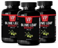 antiaging Supplement - Olive Leaf Extract Pills 500 Mg - Energy Supplement All Natural - 3 Bottles (180 Capsules)