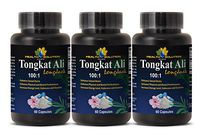 Tongkat ali Root - TONGKAT ALI Root Extract 100 : 1 400MG - Boost libido (3 Bottles)