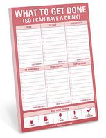 Knock Knock What to Get Do (So I Can Have a Drink) Pad, To Do List Note Pad, 6 x 9-inches