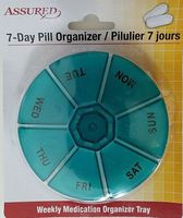Daily Pill Organizer, Pill Box, Pill Case, Weekly Pill Organizer, Pill Container, Daily multivitamin Torquoise by The Pecan Man