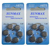 Sunmax 12 X Hearing Aid A675 675A Za675 675 Pr44 Battery