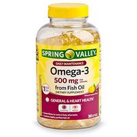 Spring Valley Omega-3 500 mg from Fish Oil Heart Health, Lemon, 360 Softgels