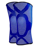 KXP Compression Support Breathable Nylon Knee Braces One Pair Blue S