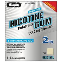 NICOTINE GUM 2MG NF NICOTINE POLACRILEX-2 MG off white/Tan 110 CT UPC 305363029232