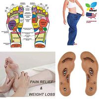 STCORPS7 Acupressure Slimming Insoles Pad Foot Massager Magnetic Massage Insole Foot Cushion Therapy Weight Loss for Men and Women (Men)