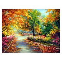 Fulijie DIY Oil Painting Digital Hand Painted Oil Painting 19.7X15.7 Inch-Cherry Blossom Landscape Decorations