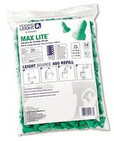 Howard Leight LPF-LS4 Leight Source 400 MAX Lite Uncorded Earplug Dispenser Refill Packs, Polyurethane Foam, Small, Green (Pack of 200)
