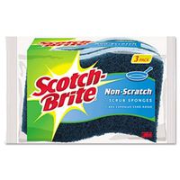 Scotch-Brite Non-Scratch Multi-Purpose Scrub Sponge, 4 2/5 x 2 3/5, Blue, 3/Pack