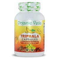 Organic Triphala Capsules. 100% Pure, Veg and Natural Super Food Supplement. Non GMO, Gluten FREE. US FDA Registered Facility. Kosher Certified Vegetarian Capsule. All Natural!